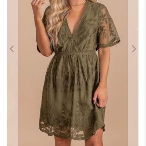 Light My Fire Olive Lace Mini Dress size XL
